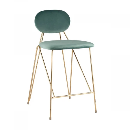 Полубарный стул Stool Group Элис вельвет мятный FDC8001 MINT FUT-70
