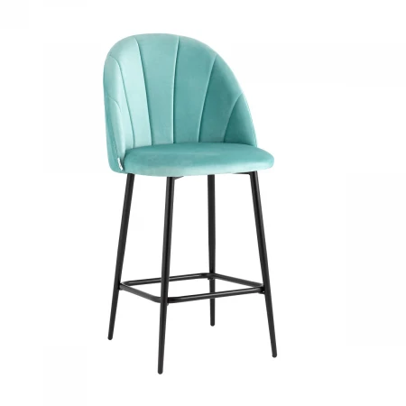 Полубарный стул Stool Group Логан велюр пыльно-голубой AV 413-B20-08(PP)