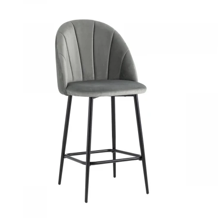 Полубарный стул Stool Group Логан велюр серый AV 413-B26-08(PP)