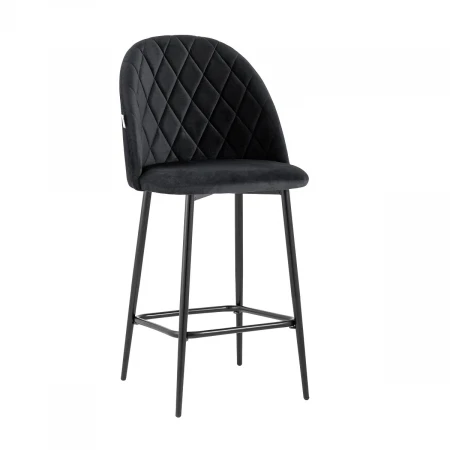 Полубарный стул Stool Group Марсель велюр черный AV 408-H75-08(PP)