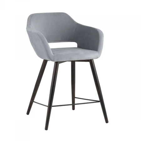 Полубарный стул Stool Group Саймон велюр серый fb-saimon-plb-awd-vl-12