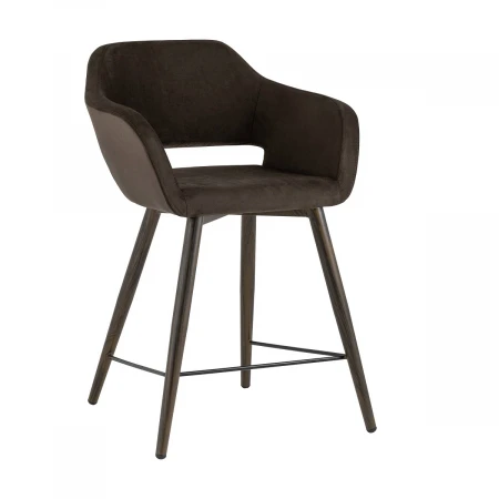 Полубарный стул Stool Group Саймон велюр тёмно-коричневый fb-saimon-plb-awd-vl-24