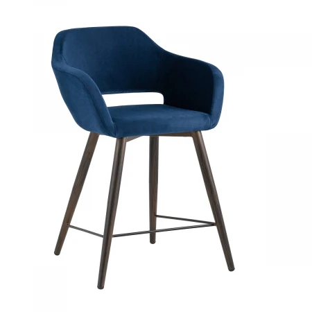 Полубарный стул Stool Group Саймон велюр тёмно-синий fb-saimon-plb-awd-vl-26