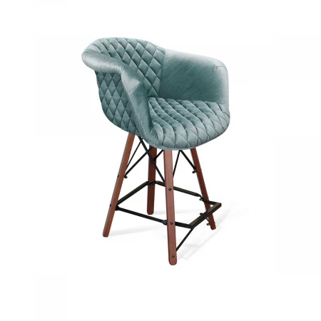 Полубарный стул Sheffilton SHT-ST31-C4/S80-1 Аквамарин/темный орех/черный 3652852601