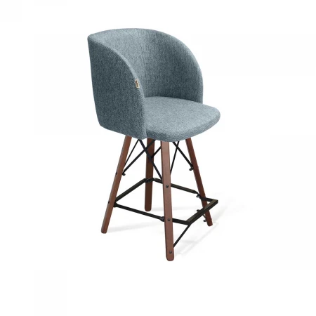 Полубарный стул Sheffilton SHT-ST33/S80-1 синий лед/темный орех/черный 7830579601