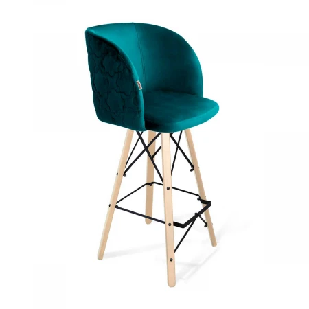 Полубарный стул Sheffilton SHT-ST33-1/S80-1 альпийский бирюзовый/прозрачный лак/черн 5142664401