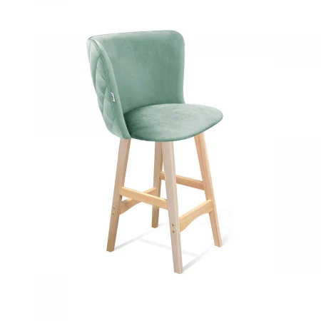 Полубарный стул Sheffilton SHT-ST36-3/S65-1 нежная мята/прозрачный лак 5704694202