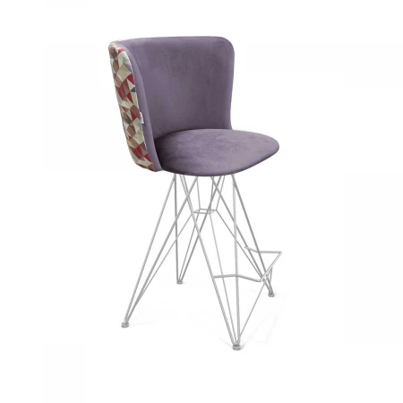 Полубарный стул Sheffilton SHT-ST36-4/S66-1 сумеречная орхидея/хром лак 8621681901