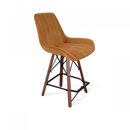 Полубарный стул Sheffilton SHT-ST37/S80-1 горчичный/темный орех/черный 7892857203