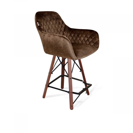 Полубарный стул Sheffilton SHT-ST38/S80-1 коричневый трюфель/темный орех/черный 2183240703