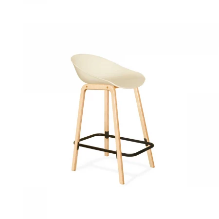 Полубарный стул Sheffilton SHT-ST19/S94-1 бежевый/прозрачный лак/черный муар 2104528201