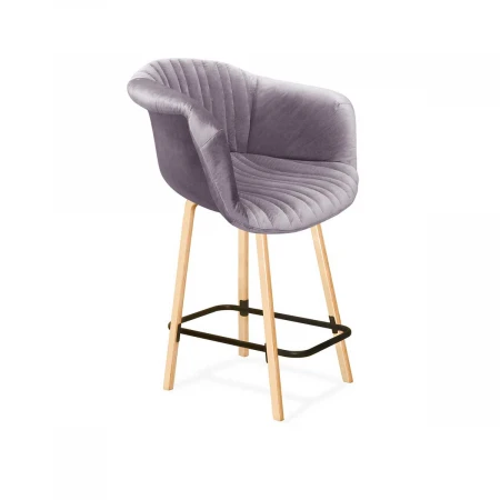 Полубарный стул Sheffilton SHT-ST31-С1/S94-1 ледяная лаванда/прозр. лак/черный муар 6293387601