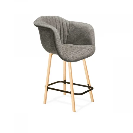 Полубарный стул Sheffilton SHT-ST31-С1/S94-1 пепельный/прозр. лак/черный муар 6293387602