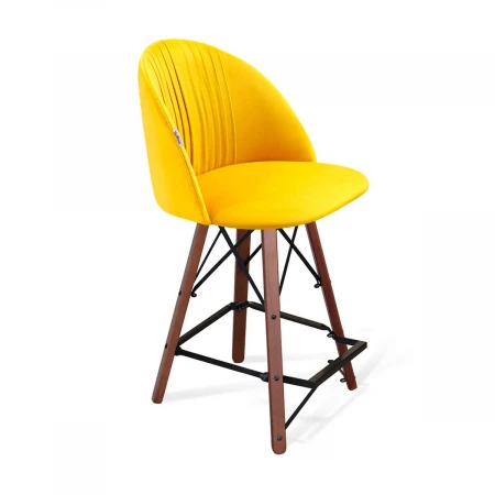 Полубарный стул Sheffilton SHT-ST35-1/S80-1 имперский желтый/темный орех/черный 6786043301