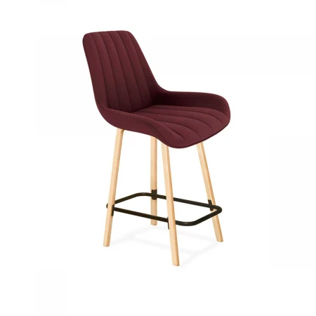 Полубарный стул Sheffilton SHT-ST37/S94-1 рубиновое вино/прозр. лак/черный муар 8745345401