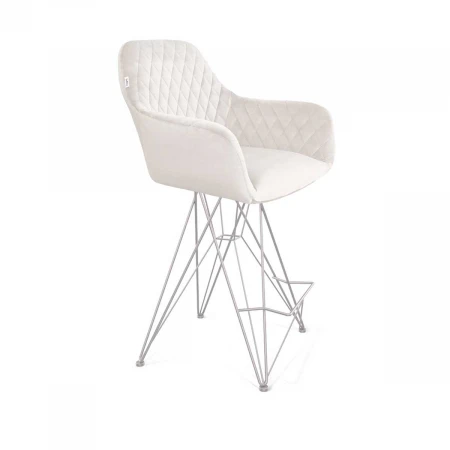 Полубарный стул Sheffilton SHT-ST38/S66-1 зефирный/хром лак 2329640802