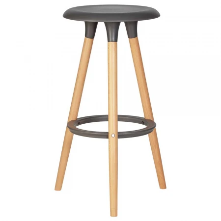 Табурет барный DOBRIN ROYCE (ножки светлый бук, цвет темно-серый (GR-04)) 652PP-LMZL ROYCE