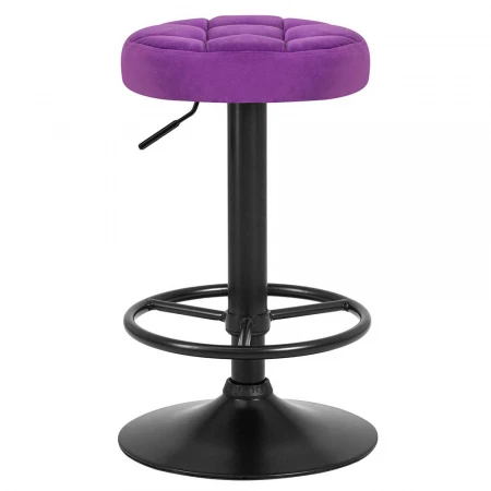 Табурет барный DOBRIN BRUNO BLACK (фиолет велюр (MJ9-58)) 5008_BlackBase-LM BRUNO BLACK