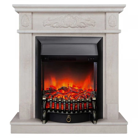 Электрокамин Realflame Adelaida WT с очагом Fobos Lux Black 301001