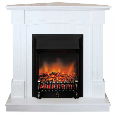 Электрокамин Realflame Andrea Corner WT с очагом Fobos Lux Black RC 302006