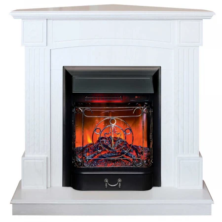 Электрокамин Realflame Andrea Corner WT с очагом Majestic Lux Black RC 305006