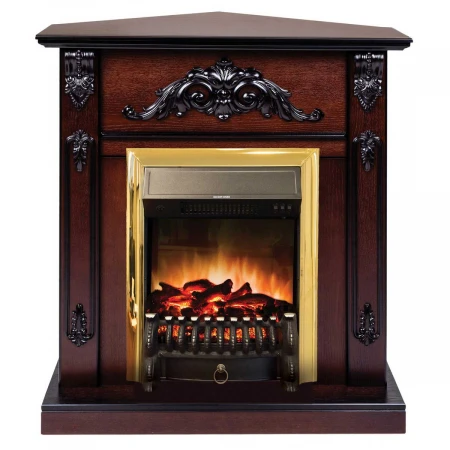 Электрокамин Realflame Anita Corner AO с очагом Fobos Lux Brass 303021