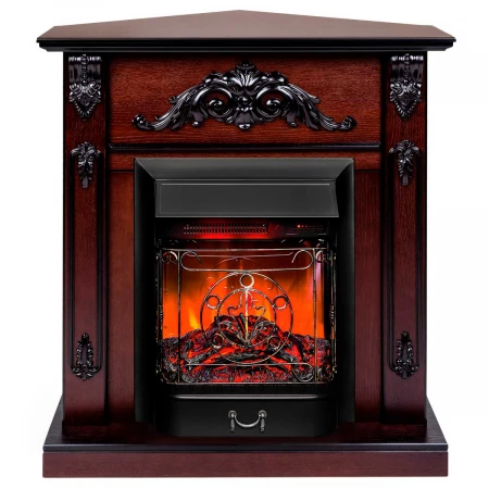 Электрокамин Realflame Anita Corner AO с очагом Majestic Lux Black RC 305021