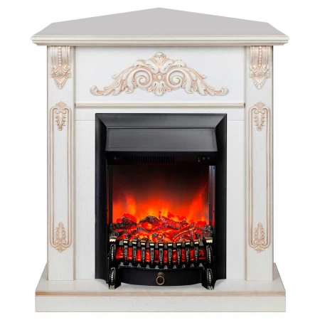 Электрокамин Realflame Anita Corner WT с очагом Fobos Lux Black 301022