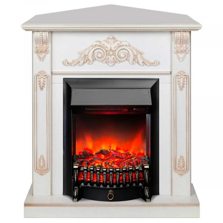 Электрокамин Realflame Anita Corner WT с очагом Fobos Lux Black RC 302022