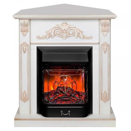 Электрокамин Realflame Anita Corner WT с очагом Majestic Lux Black 304022