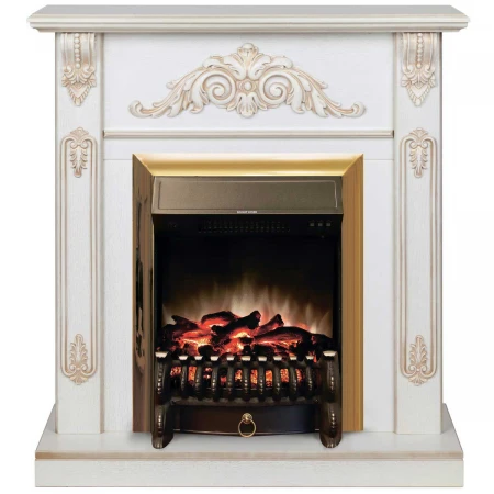 Электрокамин Realflame Anita WT с очагом Fobos Lux Brass 303020