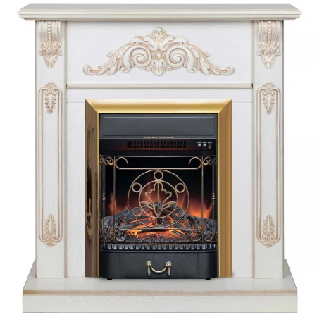 Электрокамин Realflame Anita WT с очагом Majestic Lux Brass 306020