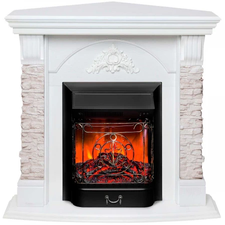 Электрокамин Realflame Athena Corner GR с очагом Majestic Lux Black 304135
