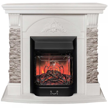 Электрокамин Realflame Athena GR WT с очагом Majestic Lux Black 304132