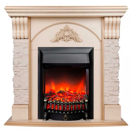 Электрокамин Realflame Athena WT с очагом Fobos Lux Black 301128