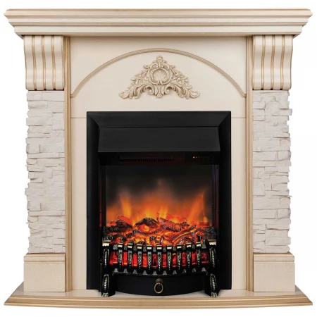 Электрокамин Realflame Athena WT с очагом Fobos Lux Black RC 302128