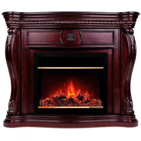 Электрокамин Realflame Barcelona 33 AO с очагом Moonblaze Deluxe Brass 318119