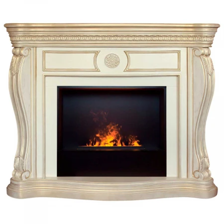 Электрокамин Realflame Barcelona 33 WT с очагом 3D Cassette 630 Black Panel 360120