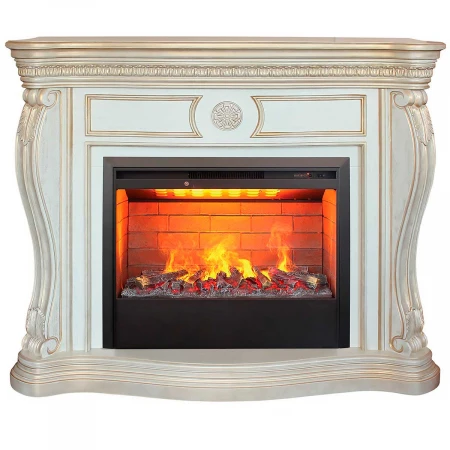 Электрокамин Realflame Barcelona 33 WT с очагом 3D Helios 26 346120