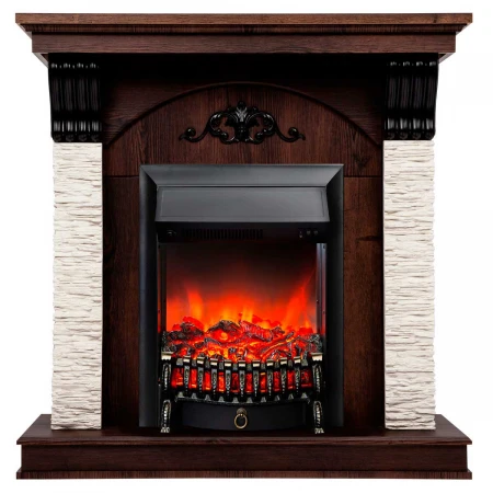 Электрокамин Realflame Corfino NT с очагом Fobos Lux Black 301138