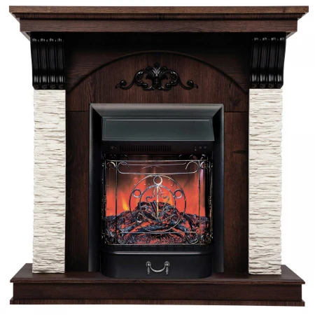 Электрокамин Realflame Corfino NT с очагом Majestic Lux Black 304138
