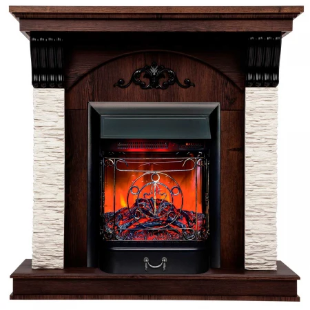 Электрокамин Realflame Corfino NT с очагом Majestic Lux Black RC 305138
