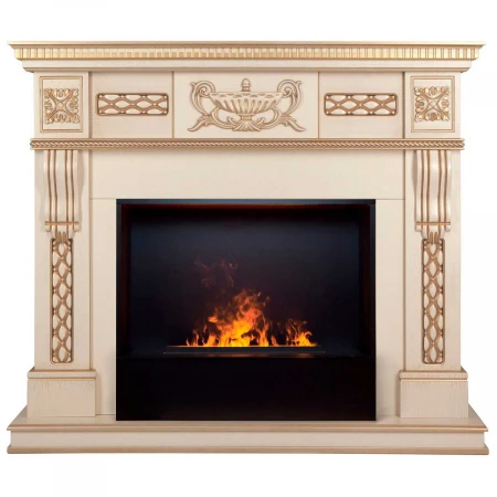 Электрокамин Realflame Corsica Lux 25,5/26 WT с очагом 3D Cassette 630 Black Panel 360057