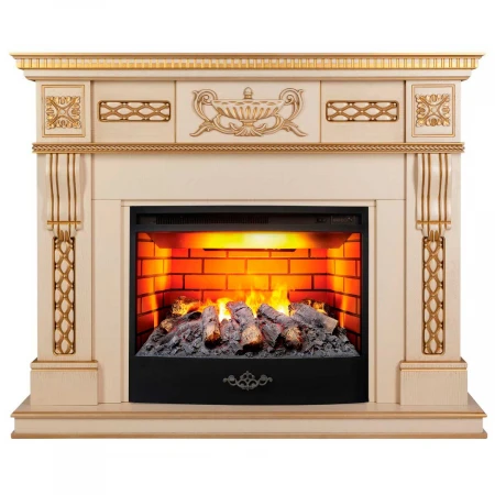 Электрокамин Realflame Corsica Lux 25,5/26 WT с очагом 3D Firestar 25,5 344057