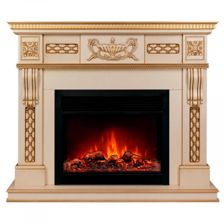 Электрокамин Realflame Corsica Lux 25,5/26 WT с очагом Moonblaze Deluxe Black 317057