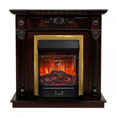Электрокамин Realflame Dacota AO с очагом Majestic Lux Brass 306024