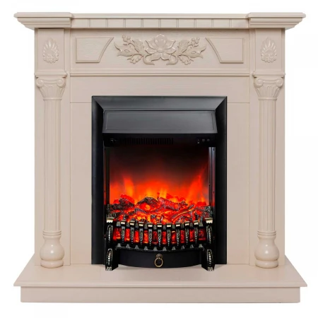 Электрокамин Realflame Dacota WT с очагом Fobos Lux Black 301025
