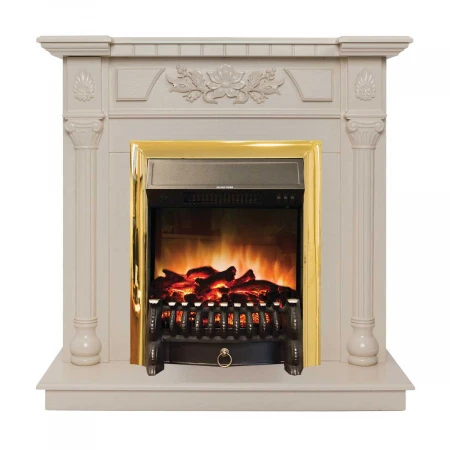 Электрокамин Realflame Dacota WT с очагом Fobos Lux Brass 303025