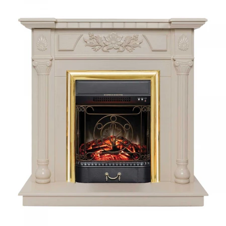 Электрокамин Realflame Dacota WT с очагом Majestic Lux Brass 306025