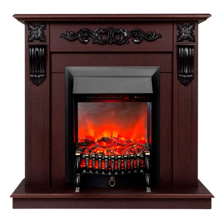 Электрокамин Realflame Dominica DN с очагом Fobos Lux Black RC 302008